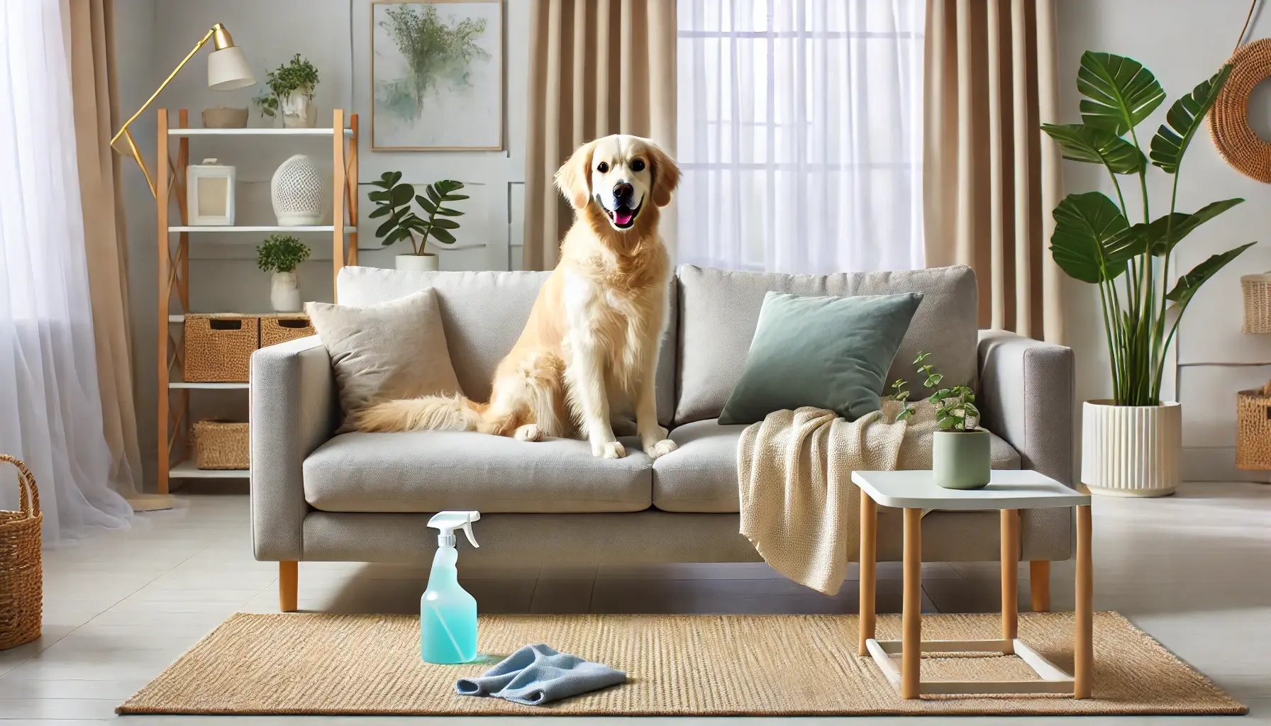 Clean sofa after dog urine removal by Velvo in Charlotte, NC.-1